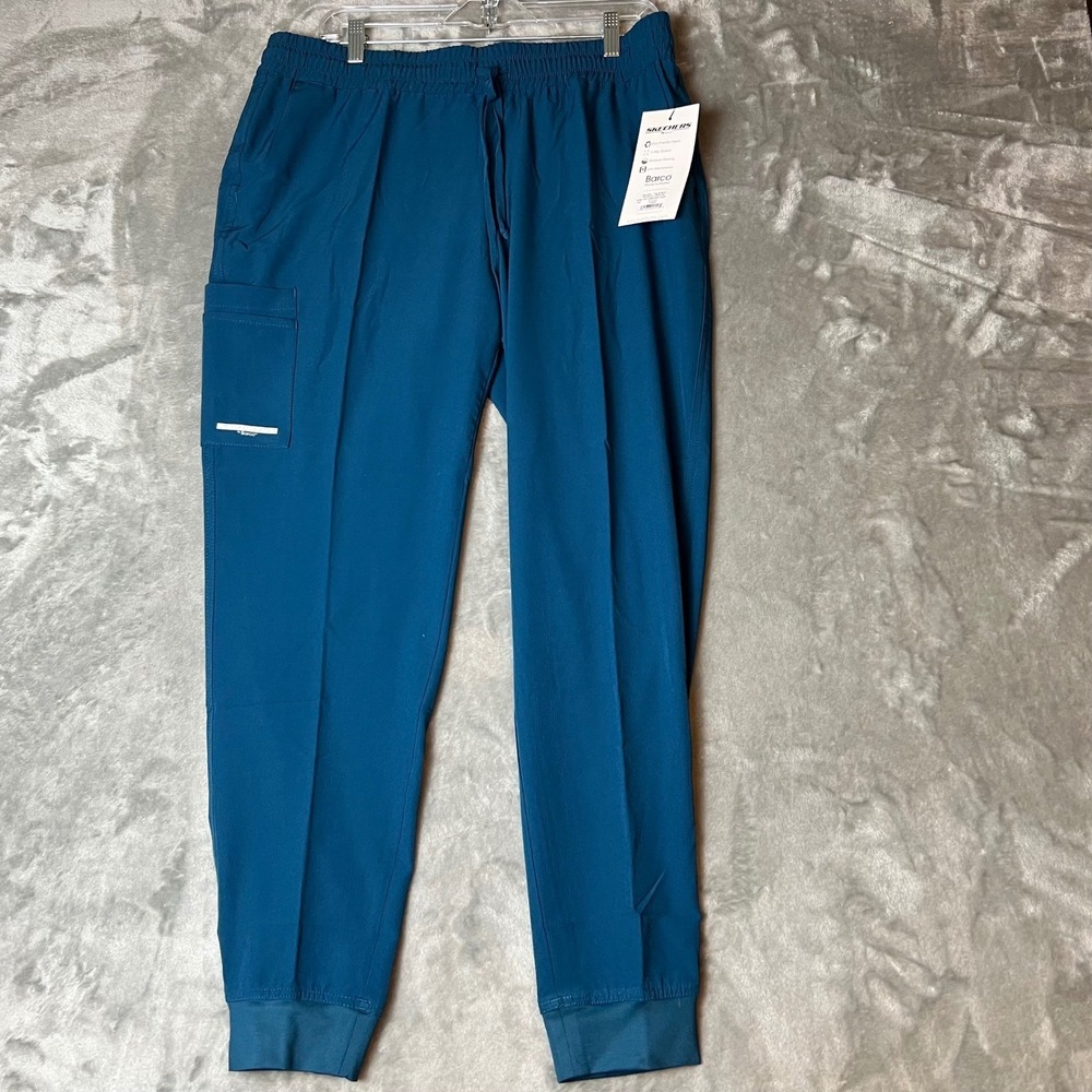 Skechers Barco Womens Jogger Pants Bahama Blue Size Large